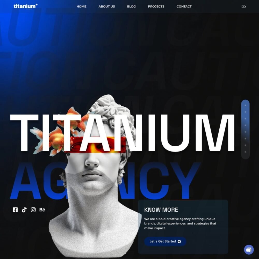 لقطة من موقع Titanium — وكالة تسويق — مصر