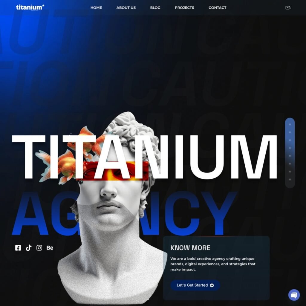 لقطة من موقع Titanium — وكالة تسويق — مصر